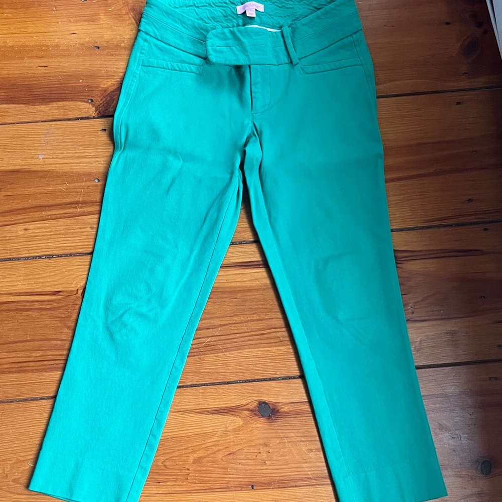 Lilly Pulitzer Kelly green cropped pants